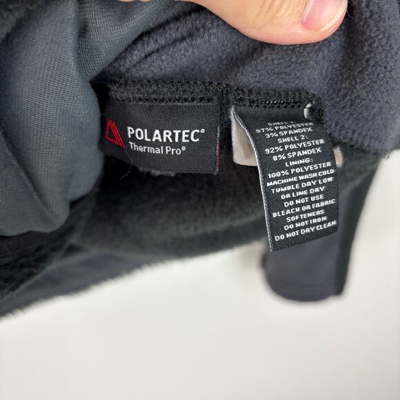 Eastern Mountain Sports Black high pile full zip fleece polartec jacket Small - Picture 8 of 8